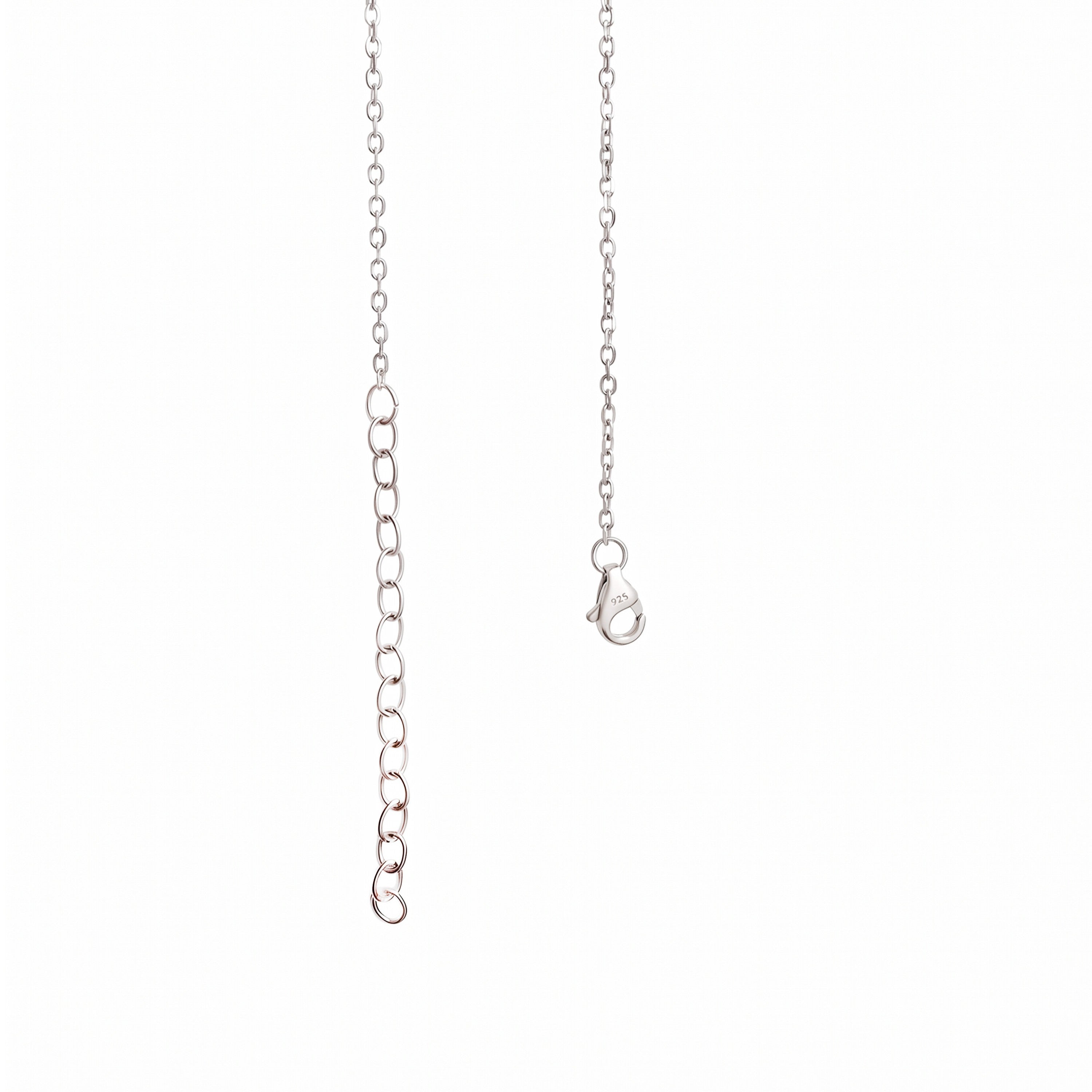 Silver Fuchsia Pink Suspended Necklace