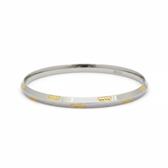 Silver Premium Gold polish Designer Unisex kada (bracelet)