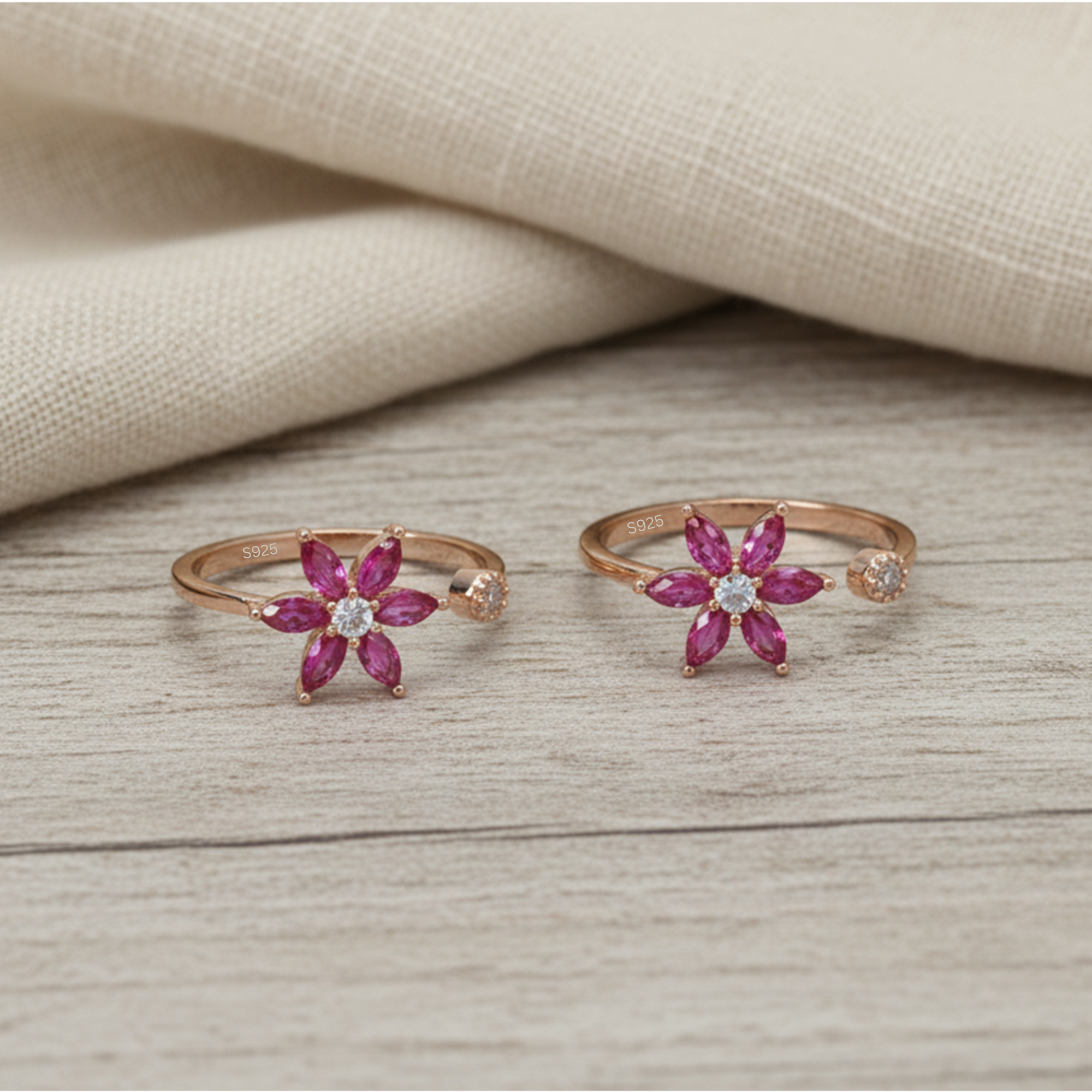 Rose Gold Blooming Flower Toe Ring