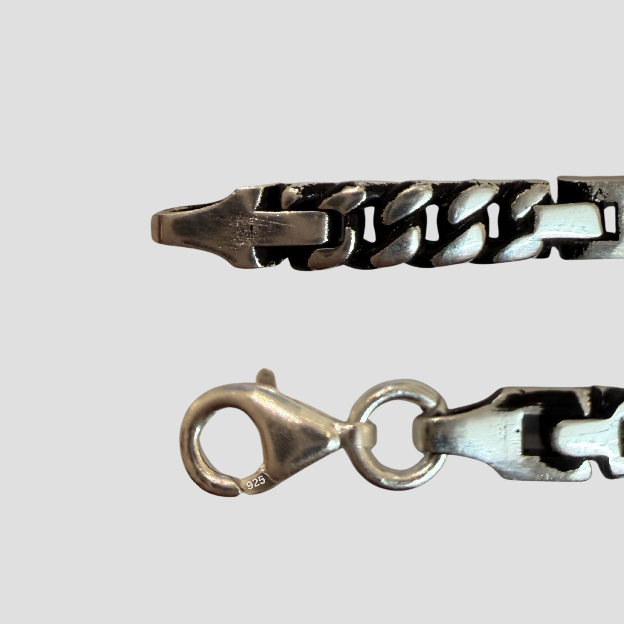 Silver premium Link chain bracelet For Him