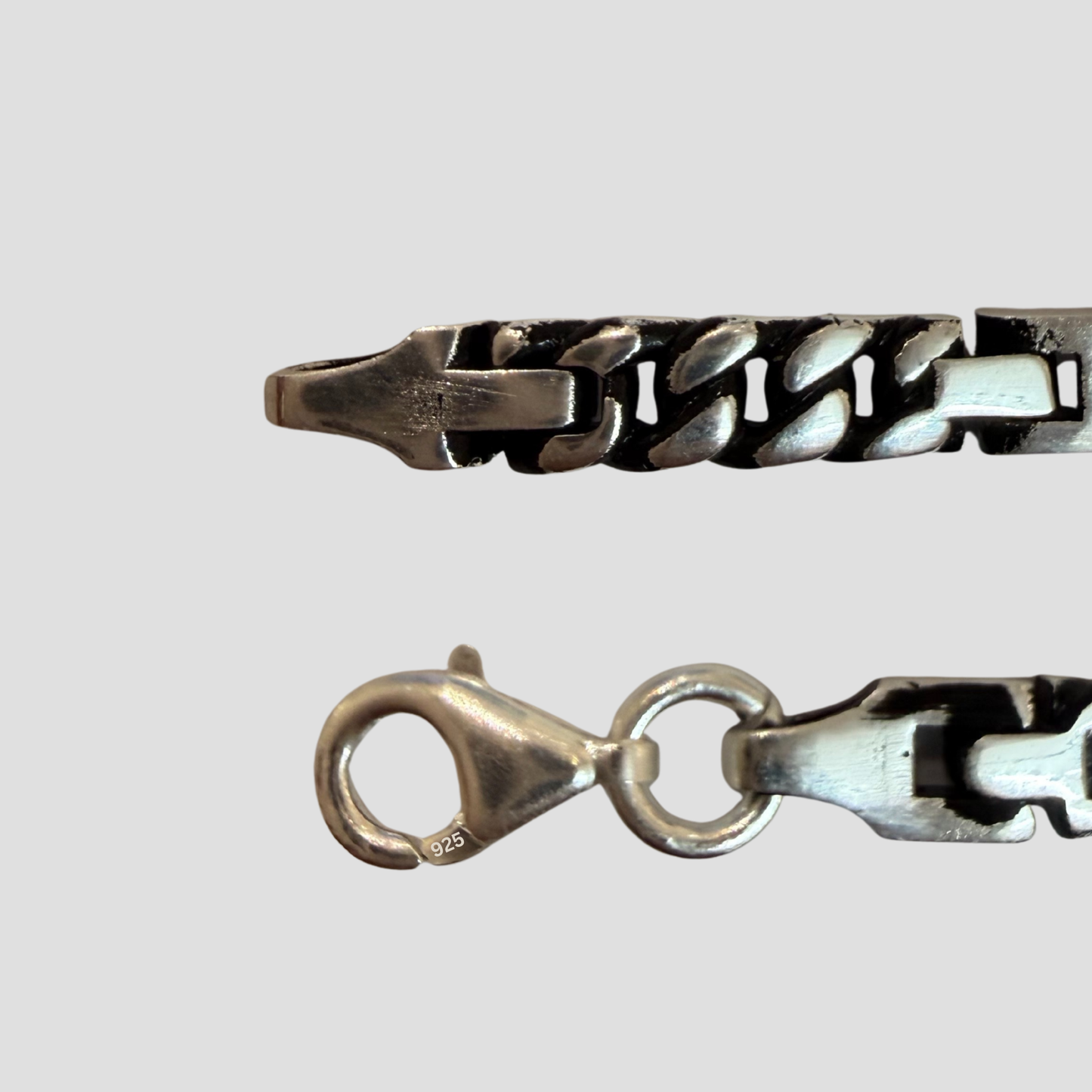 Silver premium Link chain bracelet For Him