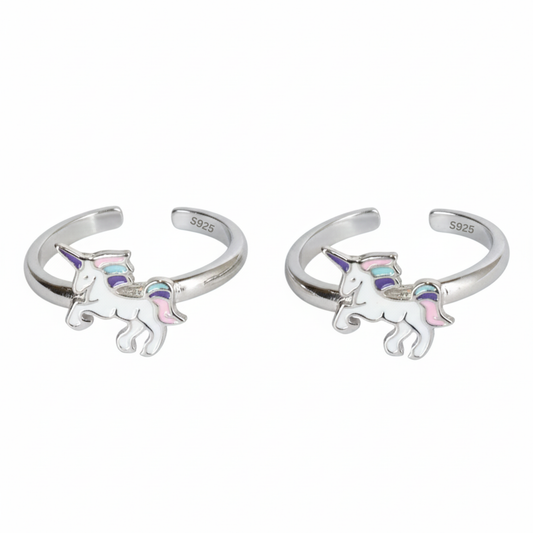 Silver Magical Unicorn Toe Ring
