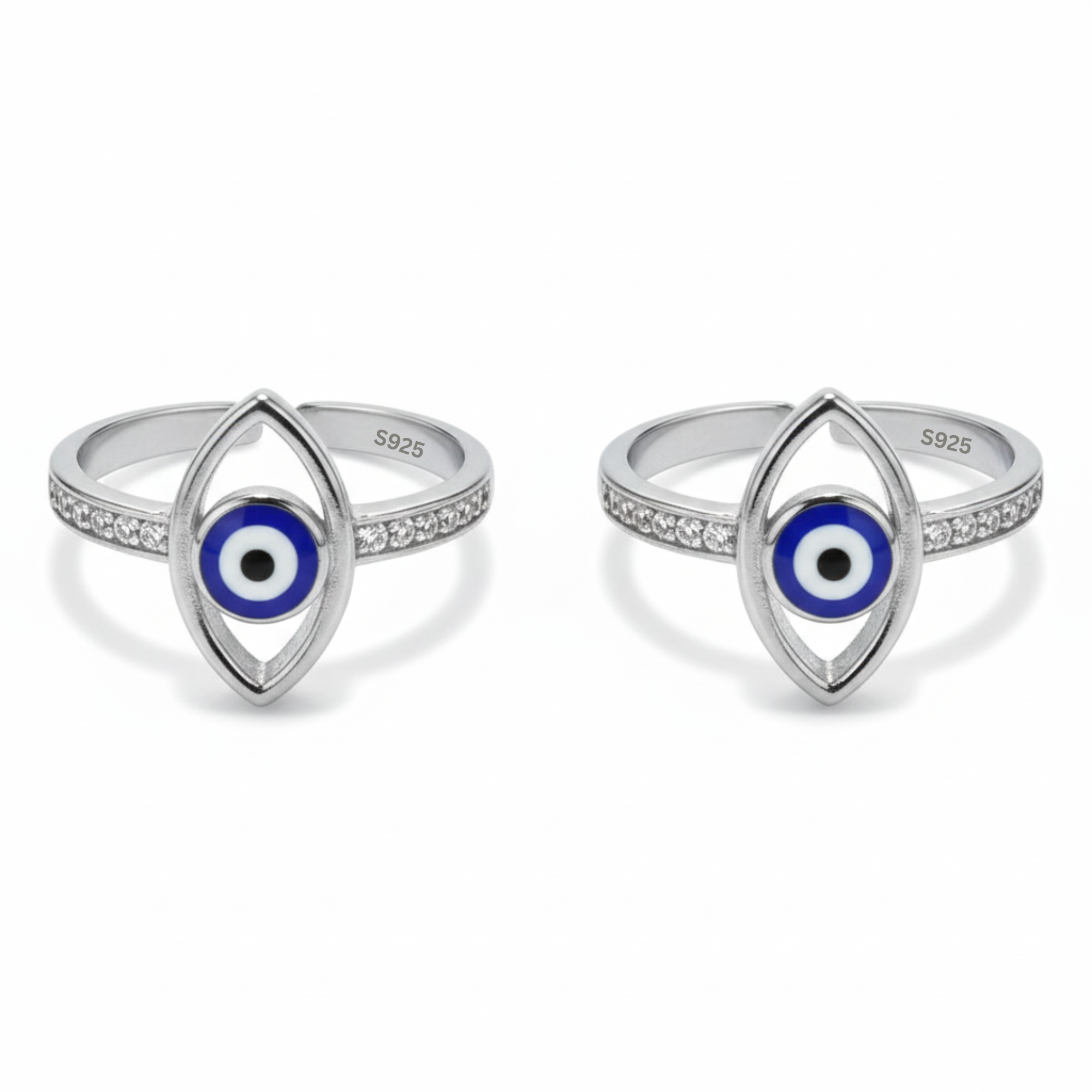 Silver Daisy Flawless Evil Eye Toe Ring