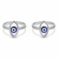 Silver Daisy Flawless Evil Eye Toe Ring