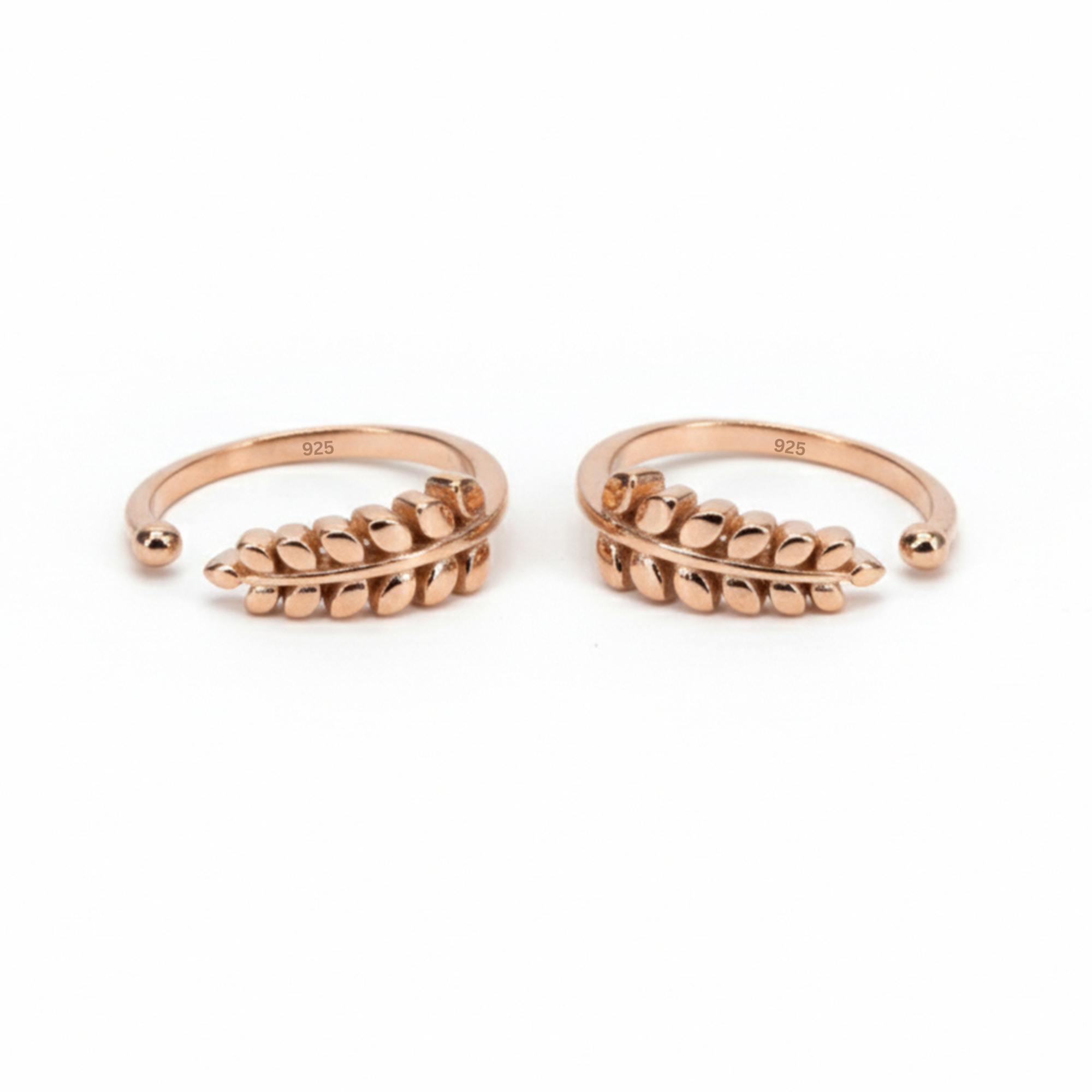 Rose Gold Leaf Toe Ring