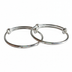 Silver 'Happy' Engraved Baby Bracelet