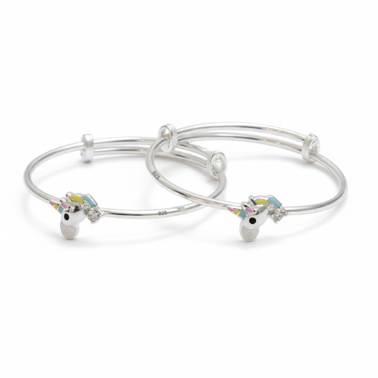 925 Silver Magical Unicorn Sparkle Baby Bracelet