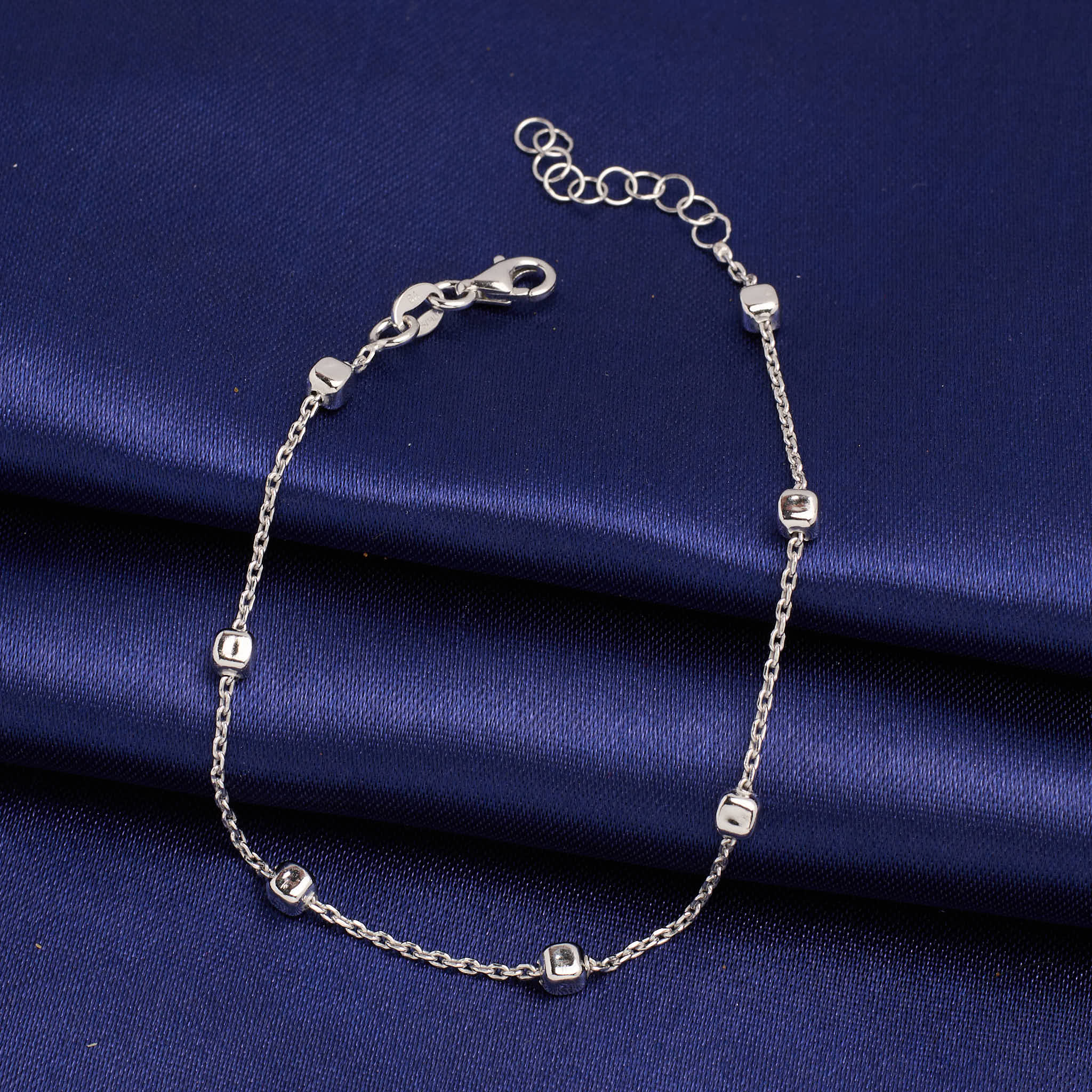 Silver Glitter Hand Bracelet