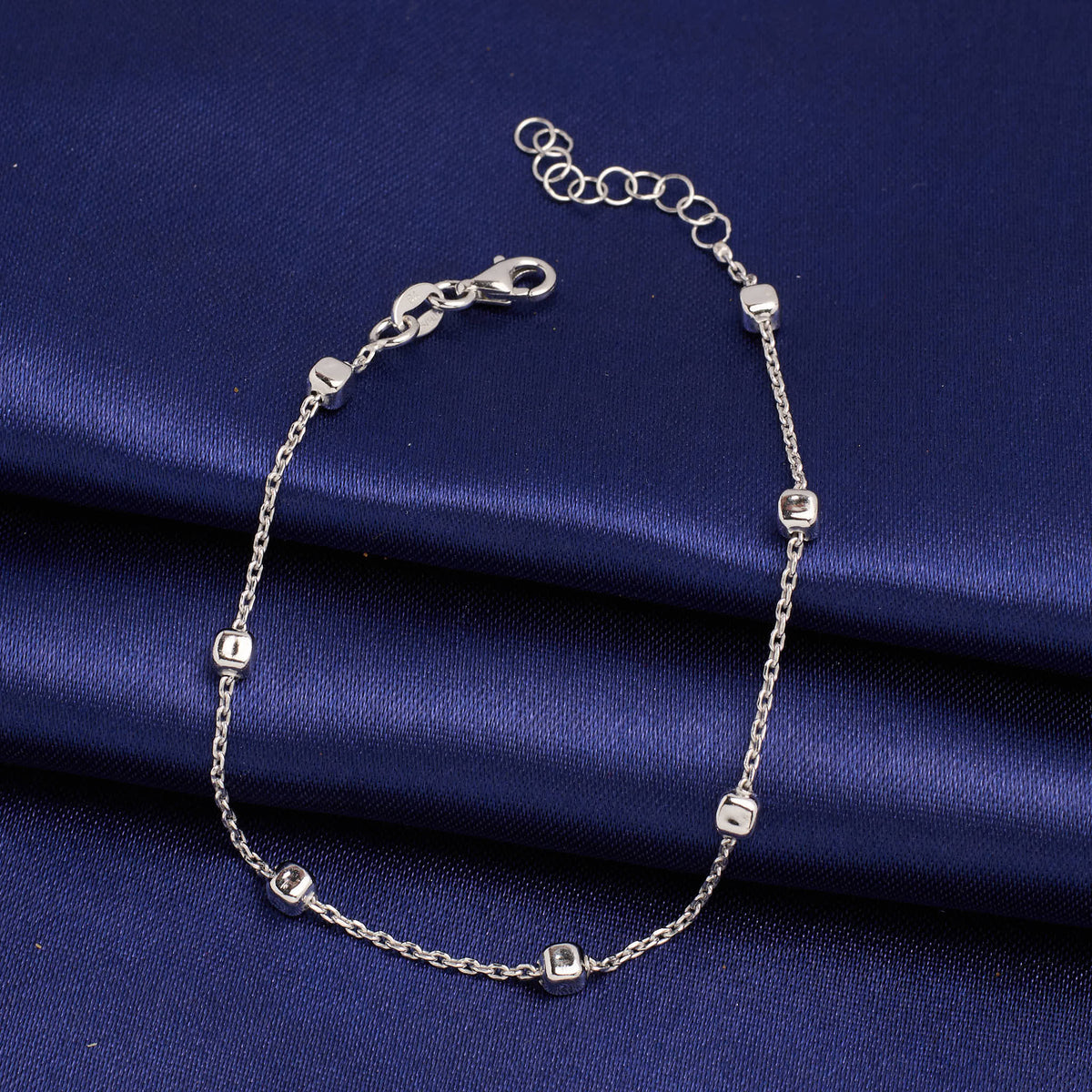 Silver Glitter Hand Bracelet