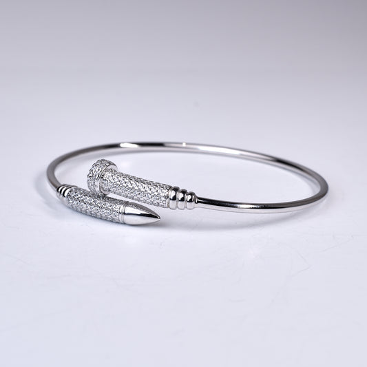 Silver Nail Cuff Hand Bracelet for Her