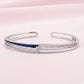 Silver Celestial Deep Blue Inlay Bracelet For Her