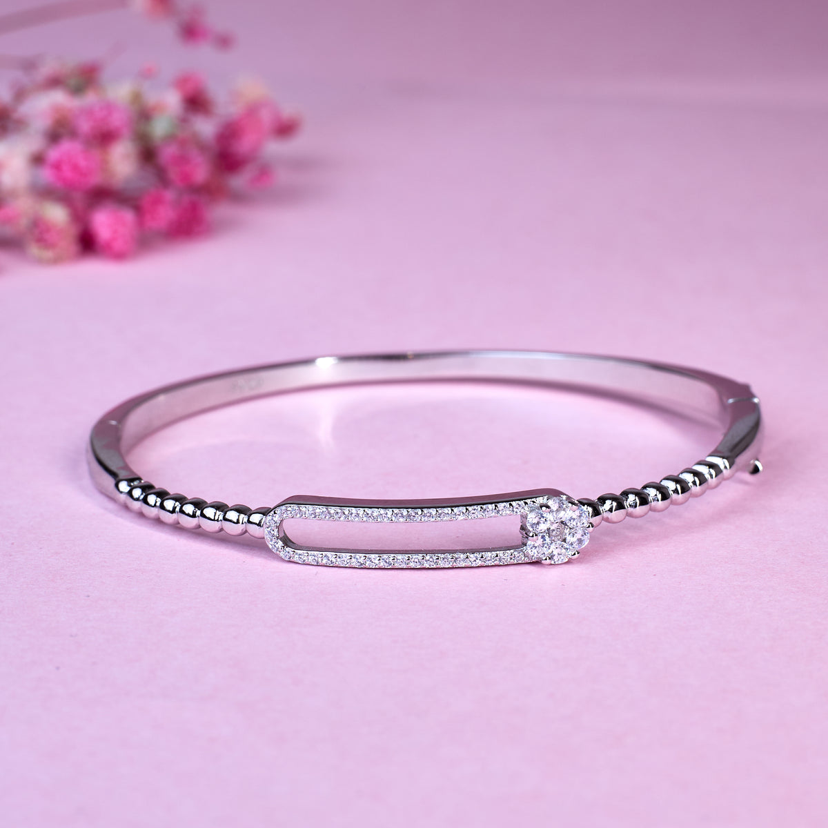 Silver Starlight Aura Bangle Bracelet For her