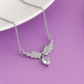 Silver Angel Wings Heart Chain Pendant