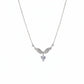 Silver Angel Wings Heart Chain Pendant