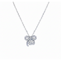 Silver Pookie Solitaire Zircon Chain Pendant