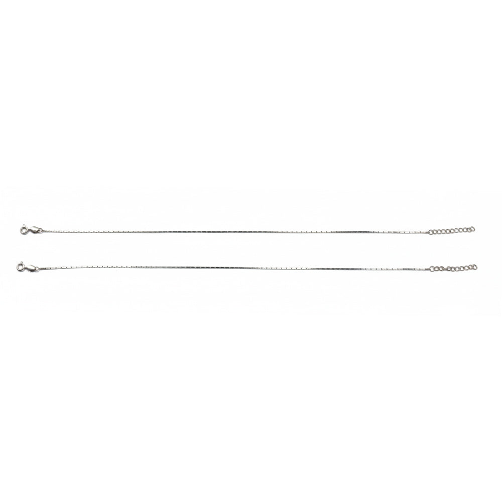 Silver Slender Snake Chain Anklet For Her
