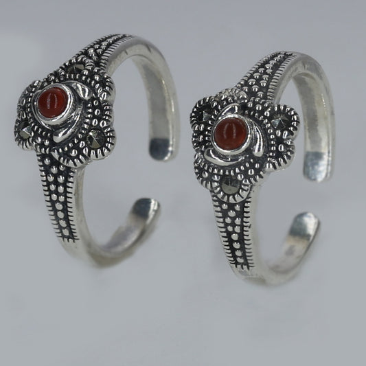 Silver Saffron Toe Ring