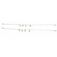 925 Silver Clover Aesthetic & Elegant Charms Anklet for her