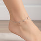 Silver zirconia Diamond Claws anklet for her