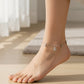 Silver Floral Charm anklet for her