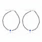 Silver Black beads Evil eye Anklets For her