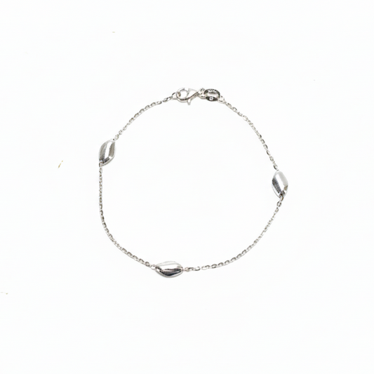 Silver Coffee Bean Bracelet