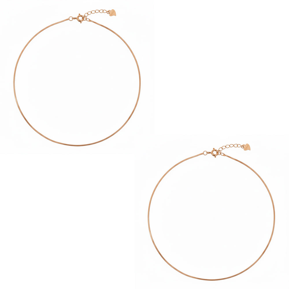 Rose gold Premium serpentine Chain Anklet for her
