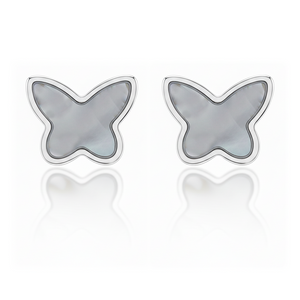 Silver Black Mother of Pearl Studs