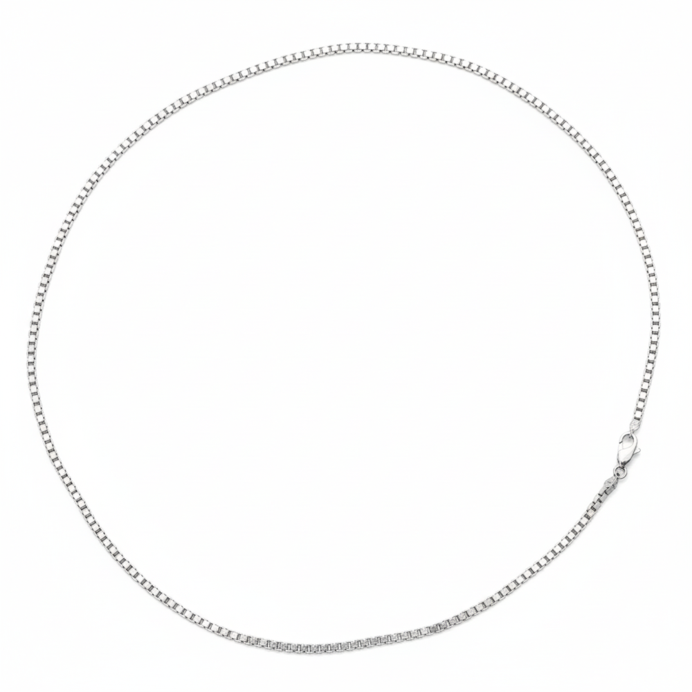 Silver Venetian Box Chain For Him