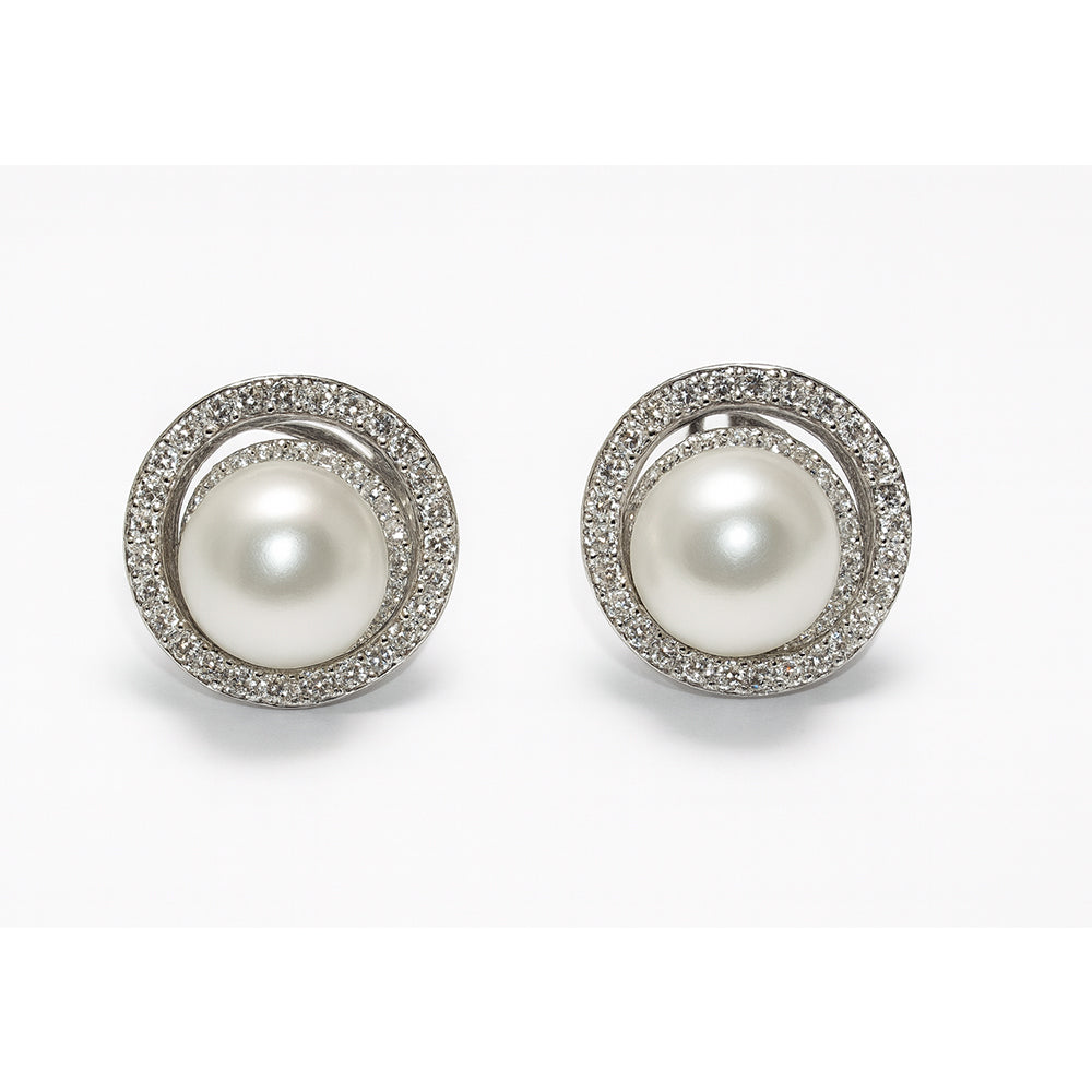 Silver Stylish Pearl studs Earring for Her