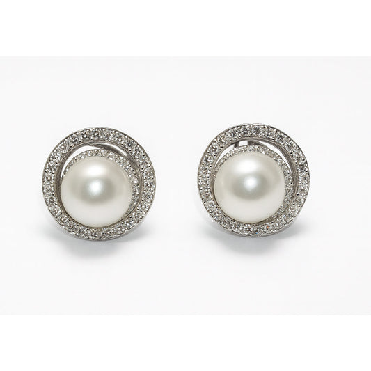 Silver Stylish Pearl studs Earring for Her