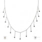 Silver Raindrop Dangle Necklace