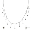 Silver Raindrop Dangle Necklace