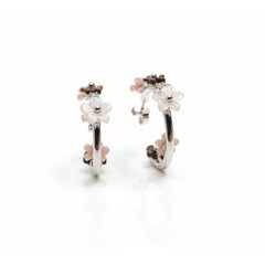Silver Premium Floral Bali Earrings for Her