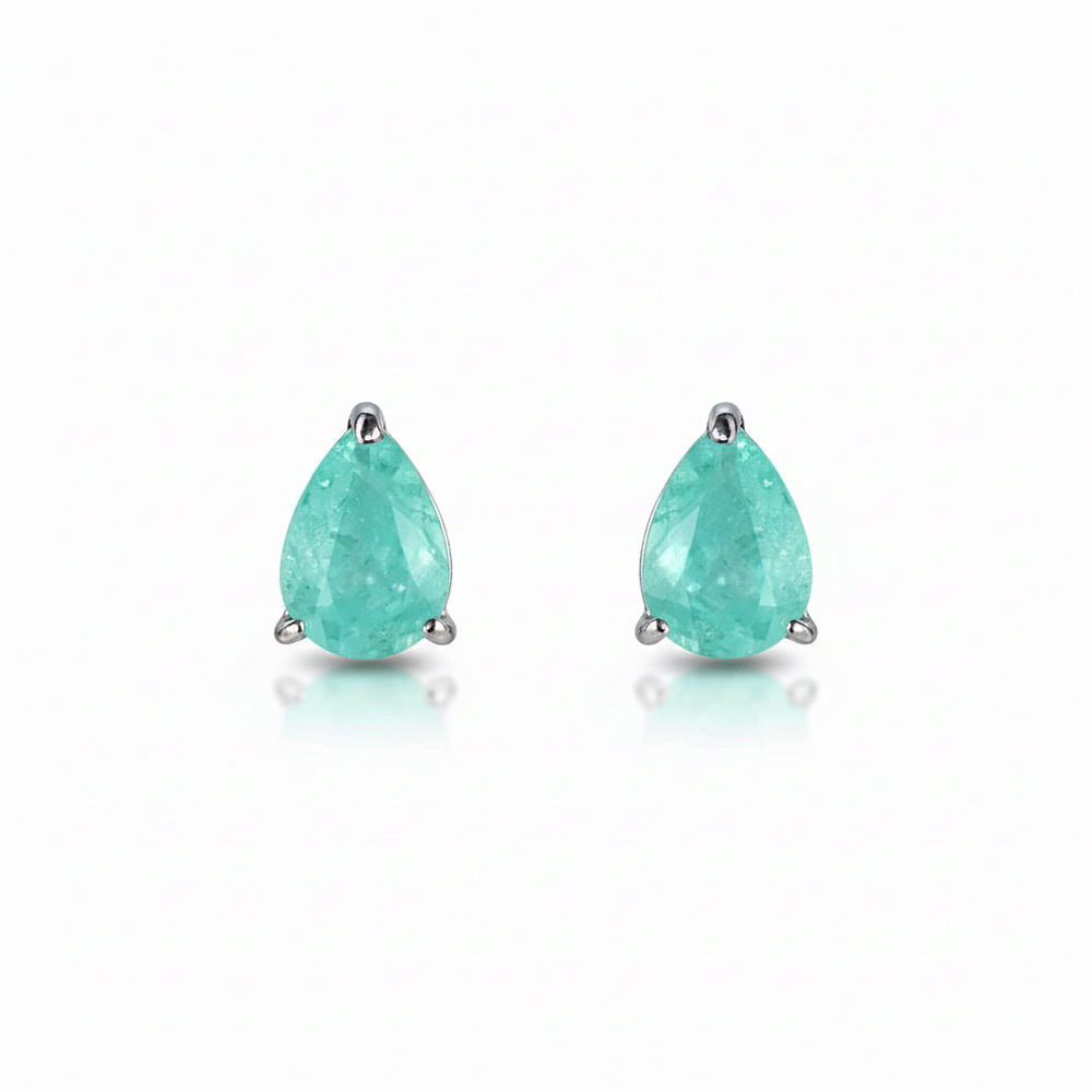 Silver Teal Charming Pendant Set