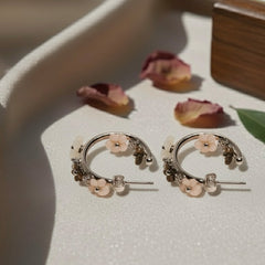 Silver Premium Floral Bali Earrings for Her