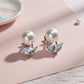 Silver Luminous Pearl Earrings
