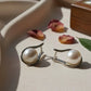 Silver Smooth Pearl Asian Earring