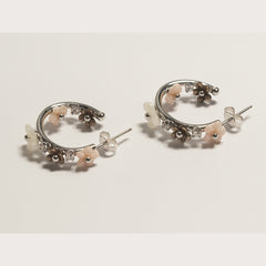 Silver Premium Floral Bali Earrings for Her