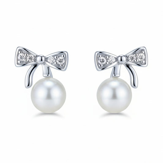 Silver Pookie Pearl Earrings