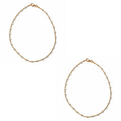 Rose gold luminous Silver Beads  Anklet for her