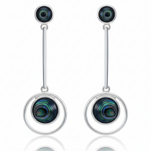 Silver Aurora Shell Earring