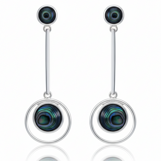 Silver Aurora Shell Earring