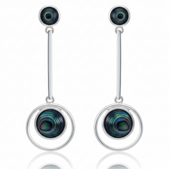 Silver Aurora Shell Earring