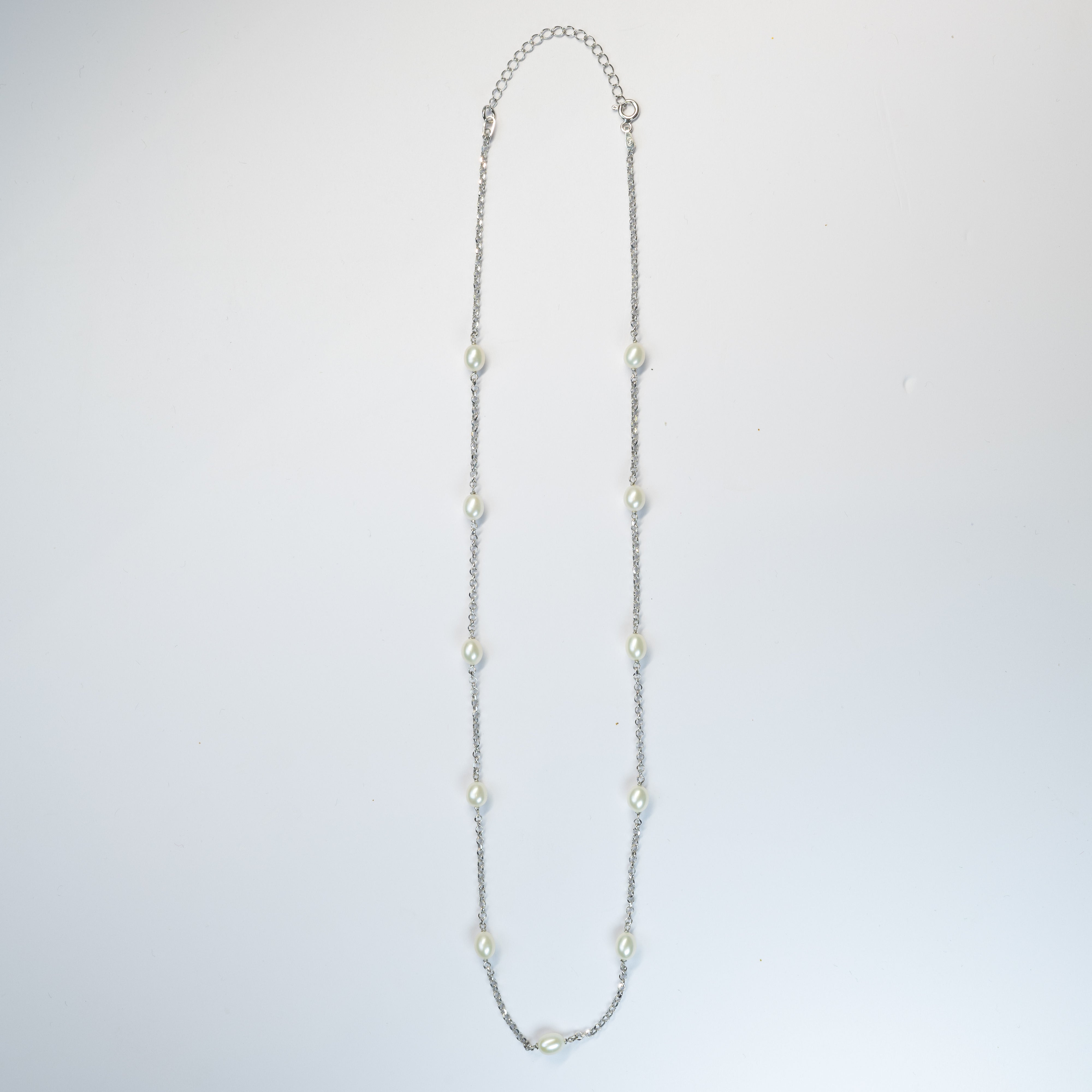 Silver classy Pearl Gemstone Chain