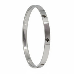 Sacred 925 Silver Kada with Tamil Om Symbol