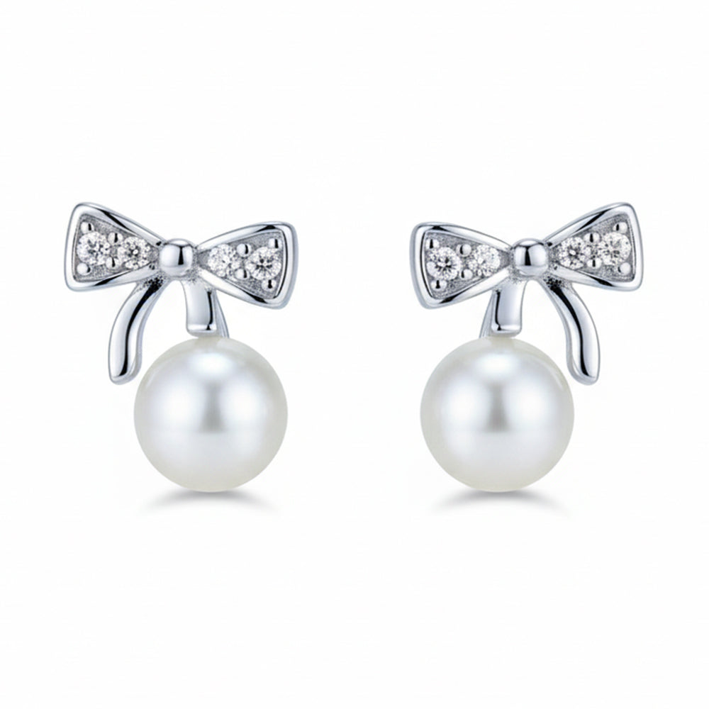 Silver Pookie Pearl Earrings