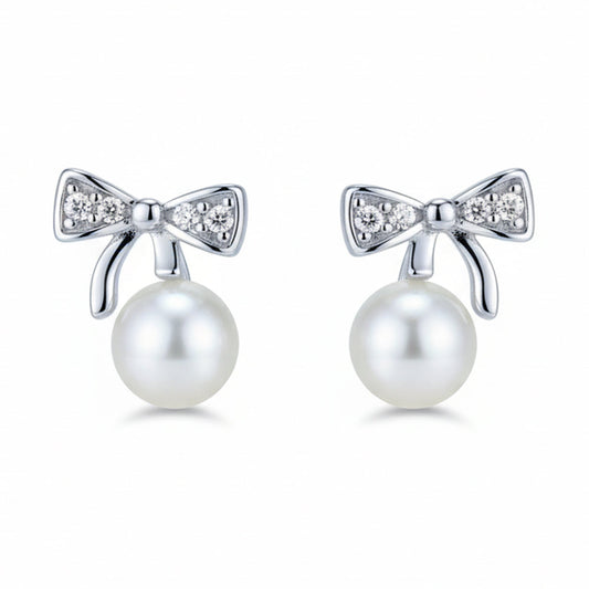 Silver Pookie Pearl Earrings