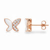 Rose Gold Exquisite Butterfly Studs Earrings