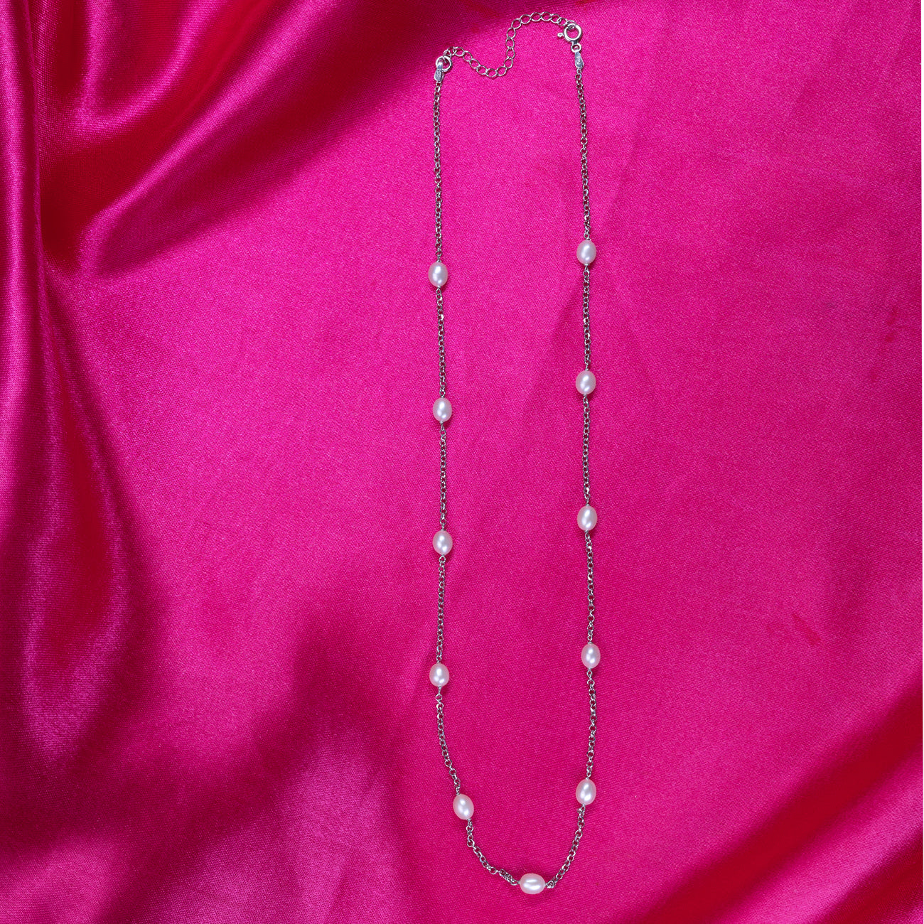 Silver classy Pearl Gemstone Chain